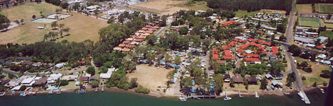 aerial view of Edgewater Holiday Park