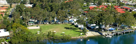 Edgewater Holiday Park from the air