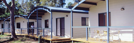 River cabins at Edgewater Holiday Park