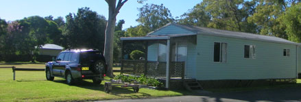 spa cabin at Edgewater Holiday Park