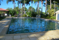 Swiming in our pool